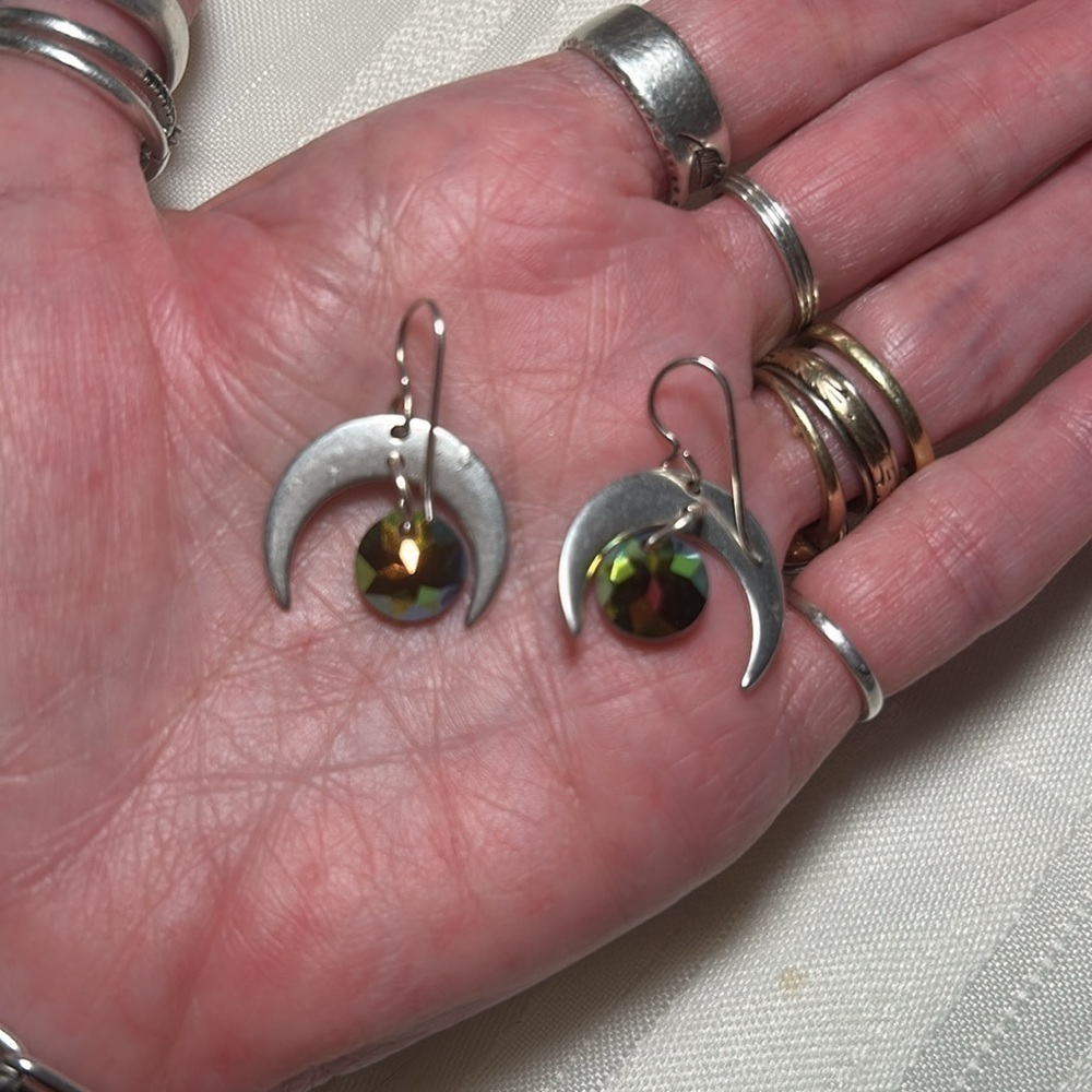 Half Moon 🌙 Earrings - Picture 4 of 5